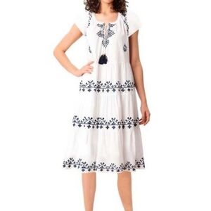 NWOT Blue & White Tiered Summer Dress